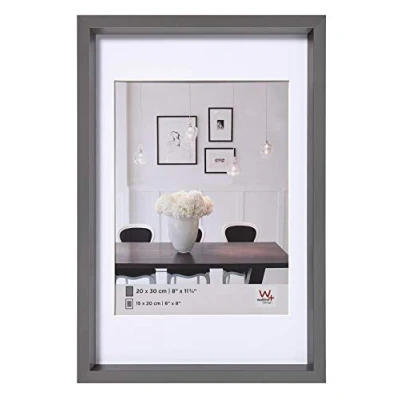 Afbeelding van walther design fotolijst staal 30 x 40 cm met passe partout, Steel Style kunststof lijst ES040D