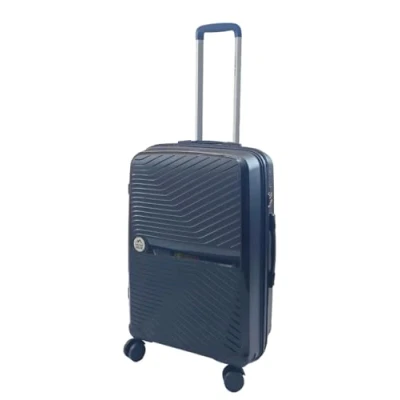 Afbeelding van Infinity Leather Hard Shell Koffer PP Cabine Bagage Case Travel Holiday Bag Set, Zwart, M 24&quot;,