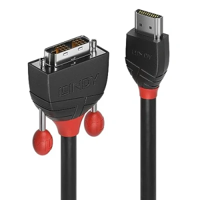 Afbeelding van Lindy 36272 2m HDMI Type A (Standard) DVI D Zwart video kabel adapter