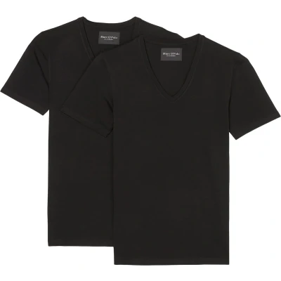 Afbeelding van Marc O&#039;Polo Essentials 2 PACK Hemd, Heren, Maat: Medium, Schwarz