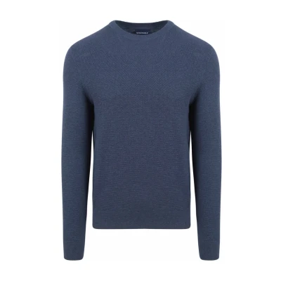 Afbeelding van Suitable Trui Structuur Petrol maat 3XL Heren met Regular fit Pasvorm Katoen Herenkleding