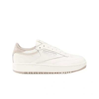 Afbeelding van Reebok Classic CLUB C Double Sneakers laag, Dames, Maat: 35.5, Chalk/chalk ash Leer en textiel
