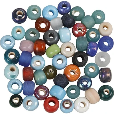 Afbeelding van Glaskralenmix, D: 9 mm, asstd kleuren, 500g