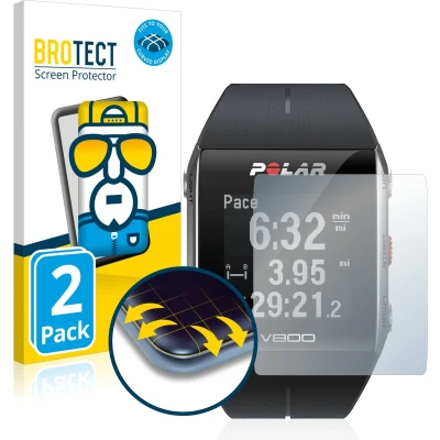 Afbeelding van BROTECT Screenprotector voor Polar V800 Folie Beschermfolie transparant volledig dekking (2 Stuks)