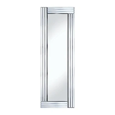 Afbeelding van Barcelona Trading Grace Zilveren Glas Omlijst Volledige Lengte Afgeschuinde Muurspiegel 48, 120 x 40, SWS001 1
