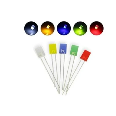 Afbeelding van LED assortiment rechthoekig 100 stuks, 20 rood, groen, geel blauw witte lichtdioden licht *elpohl*