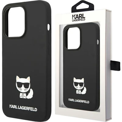 Afbeelding van Karl Lagerfeld KLHCP14MSLCTBK iPhone 14 Plus 6.7 hardcase zwart/zwart Siliconen Choupette Body