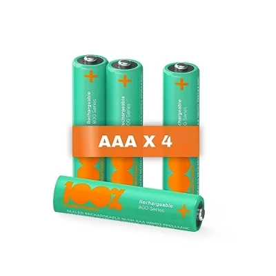 Afbeelding van 100% PeakPower oplaadbare batterijen AAA NiMH batterij oplaadbaar 650 mAh Ideaal voor draadloze telefoons &amp; solarlampen 4 stuks