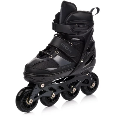 Afbeelding van meteor® Inline Skates voor Kinderen Jeugd Volwassen Ideaal Jongens en Meisjes Instelbare Maat (ROX Black, S)