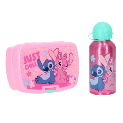 Afbeelding van Lilo &amp; Stitch Lunchset; Lunchbox en Metalen Drinkfles 5205698762116