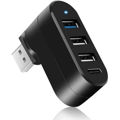 Afbeelding van USB 3.0 Hub Splitter met 4 poorten 5GBps 3x A &amp; 1x C Switch