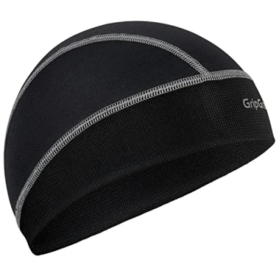 Afbeelding van GripGrab UPF 50+ Lightweight Zomer Fiets Helmmuts UV Bescherming Fietsmuts Skull Cap Zwart Unisex Maat One Size