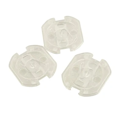 Afbeelding van UNITEC Stopcontact kinderbeveiliging klevend transparant 10x, wit 10 stuks