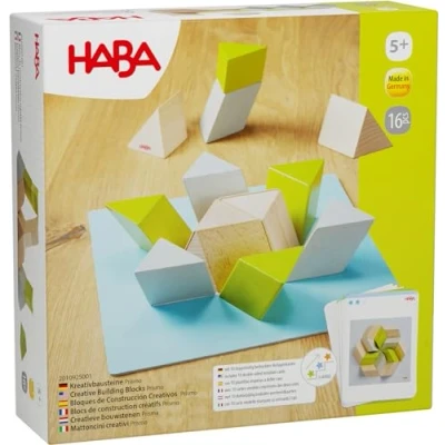 Afbeelding van Haba Prismo Creatieve bouwstenen, prisma houten bouwstenen om te leggen, bouwen en spelen, bevordert logisch denken, Made in Germany, voor kinderen vanaf 5 jaar, 2010925001