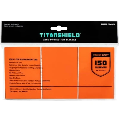 Afbeelding van TitanShield (150 Mouwen/Ember Oranje Standaard Size Trading Card Mouwen Deck Protector voor Magic The Gathering MTG, Pokemon