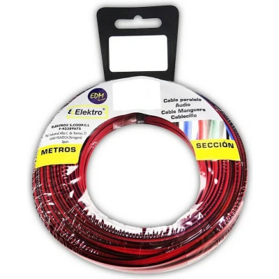 Afbeelding van Audiokabel EDM 2 x 0,75 mm 10 m Rood/Zwart