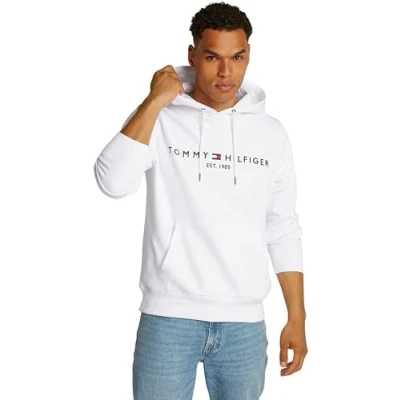 Afbeelding van Tommy Hilfiger Heren Core Logo Hoody Mw0mw10752, wit (white), 3XL