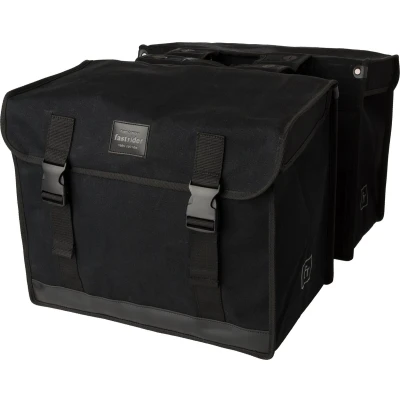 Afbeelding van FastRider Canvas 65l Dubbele fietstas basics zwart