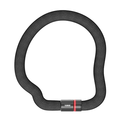 Afbeelding van ABUS Kettingslot Goose Lock 4204K buigzaam, klappervrij fietsslot van gehard staal 4 mm dikke stalen ketting, 28 totale diameter 110 cm lang met sleutel zwart