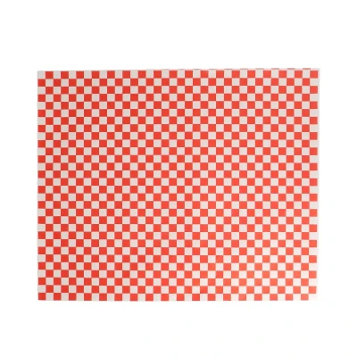 Afbeelding van Papier Hamburgervellen rood wit 28x34cm