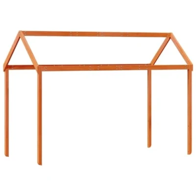 Afbeelding van Kinderbedhuisje 207x95,5x159 cm massief grenenhout wasbruin