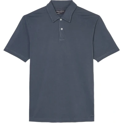 Afbeelding van Marc O&#039;Polo Kurzarmregular Poloshirt, Heren, Maat: Small, Dark navy