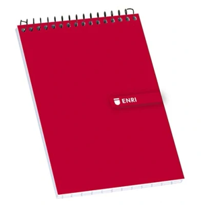 Afbeelding van Schrijfblok ENRI Rood 1/8 80 Lakens 4 mm (10 Stuks)