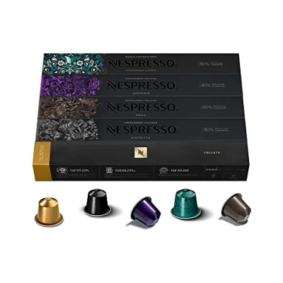 Afbeelding van Nespresso, Koffie assortiment met 50 compatibele originele capsules: 10 x Roma, Ristretto, Fortissio, Arpeggio, Volluto