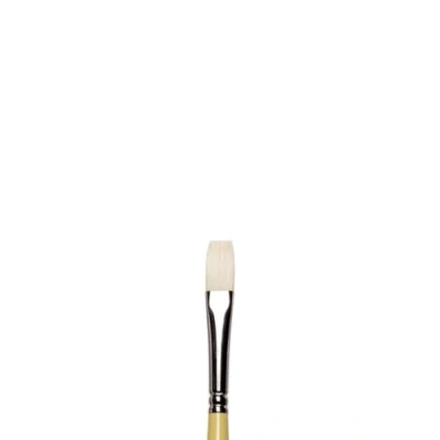 Afbeelding van Winsor &amp; Newton 5868008 Artists varkenshaarpenseel gemaakt van hoogwaardig Chunking varkenshaar voor olieverf en acrylverf Plat penseel lange Steel Nr. 8,