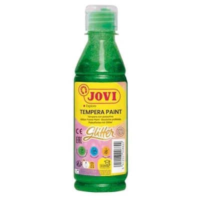 Afbeelding van Jovi Plakkaatverf Glitter flacon van 250 ml, groen