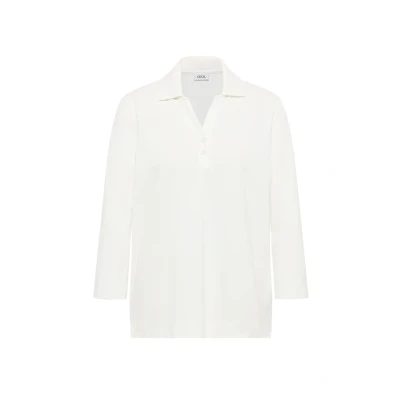 Afbeelding van Cecil MIT Knopfdetail Longsleeve, Dames, Maat: XXL, Weiß