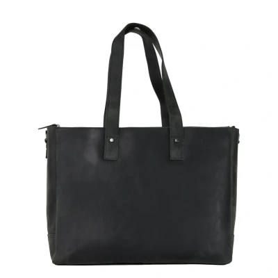 Afbeelding van Plevier Retro Hopper Shopper zwart Laptoptas