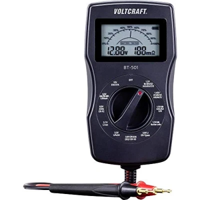 Afbeelding van VOLTCRAFT Batterijtester BT 501 Meetbereik (batterijtester) 1.2 V, 1.5 3 6 3.7 9 12 V Batterij, Oplaadba