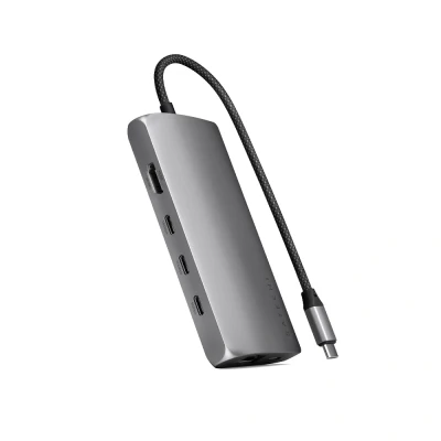 Afbeelding van Satechi USB C Multiport Adapter 8K with Ethernet V3 Space Grey