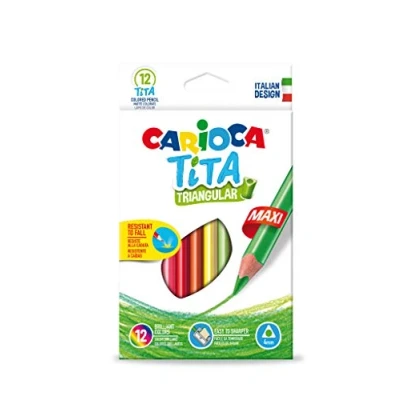Afbeelding van Carioca, Kleurpotloden, Tita Trian Maxi Kleurpotlood (Veelkleurig, 12 x)