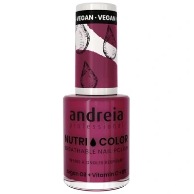 Afbeelding van Andreia Professional NutriColor Esmalte de uñas vegano transpirable Color NC23 Pink Bordeaux 10.5ml