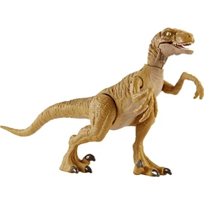 Afbeelding van Jurassic World Savage Strike dinosaurusfiguur, kleiner formaat, aanvalsbeweging specifiek voor raptor, beweegbare en achterpoten, leuk geschenk kinderen van 4 jaar oud ouder, HBX32