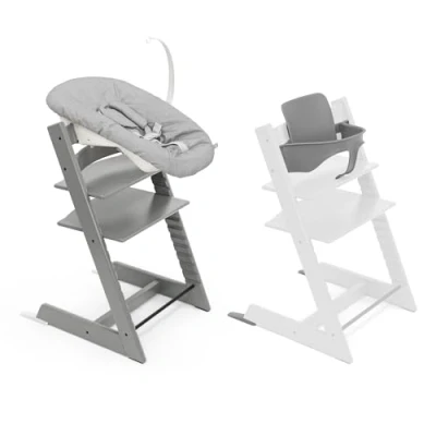 Afbeelding van Stokke Tripp Trapp Chair (Storm Grey) with Baby Set and Newborn (Grey)