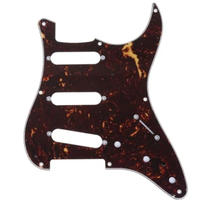 Afbeelding van Musiclily Pro 8 Schroefgaten Gitaar Strat Slagplaat voor Fender Japan 57 Vintage Style Stratocaster, 4 laags Tortoise Shell