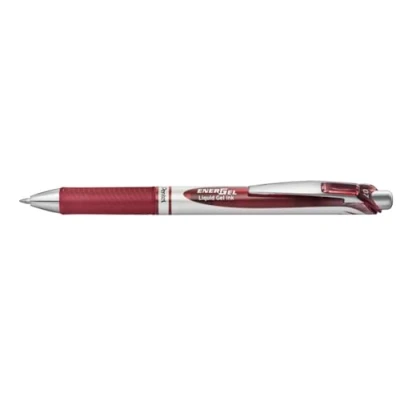 Afbeelding van Pentel BL77 BGX EnerGel Gel rollerball met drukmechanisme, 0,7 mm kogeldiameter = 0,35 lijndikte, navulbaar, 1 stuks, bordeauxrood