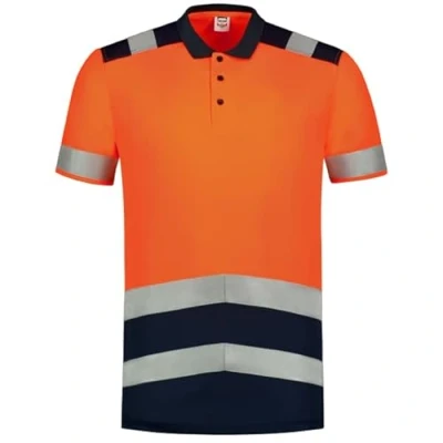 Afbeelding van Tricorp 203007 Poloshirt High Vis Bicolor Fluo Geel/Inkt
