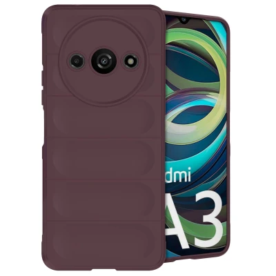 Afbeelding van Xiaomi Redmi A3 Hoesje Siliconen en TPU (zacht) iMoshion Backcover/Softcase Aubergine Telefoonhoesje