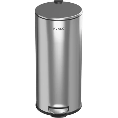 Afbeelding van Avalo Pedaalemmer Prullenbak 30L RVS Zilver Soft Close 30 Liter