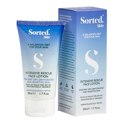 Afbeelding van Sorted Skin Intensive Rescue Face lotion helpt bij droge, jeukende en gevoelige huid Een lichte, kalmerende dagelijkse 50ml