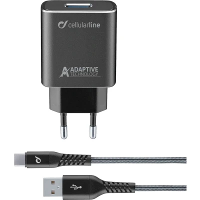 Afbeelding van Cellularline TETRACHSMKIT15WTYC oplader voor mobiele apparatuur Binnen Zwart