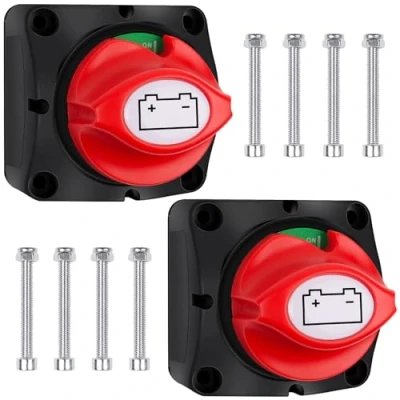 Afbeelding van 2 stuks batterij scheidingsschakelaar, 12 V, 24 48 Bolatus 275 A, hoofdschakelaar, accuschakelaar, 1 both off stroomschakelaar, accu scheiding, master voor auto, vrachtwagen, boot, jacht,