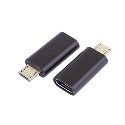 Afbeelding van PremiumCord USB C naar micro adapter, C/bus 2.0 B/stekker, kleur zwart