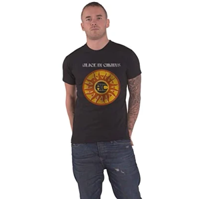Afbeelding van Alice In Chains Circle Sun Vintage Heren T shirt L Zwart