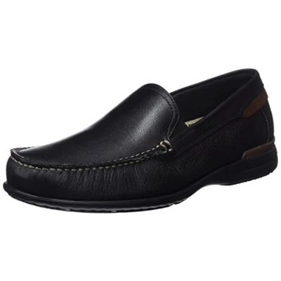 Afbeelding van Fluchos Orion Herenmocassin, van leer, sluiting met elastiek, Zwart, verschillende kleuren en maten, 45 EU