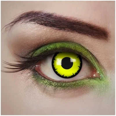 Afbeelding van aricona Kontaktlinsen Kleurlenzen gele contactlenzen Halloween gekleurd zonder sterkte